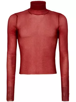 GCDS полупрозрачный топ Celluloid, красный