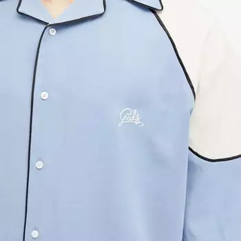 GCDS Рубашка для отдыха с короткими рукавами Comma, синий