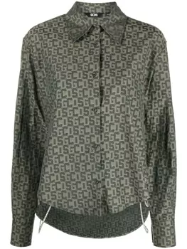 Gcds рубашка с монограммой, зеленый