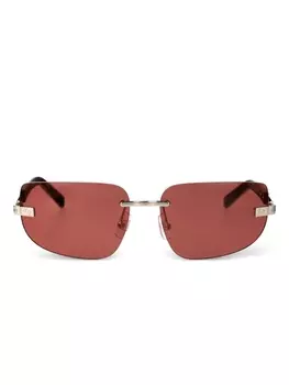 GCDS солнцезащитные очки с логотипом, серебряный