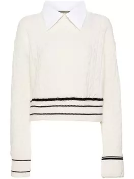 Gcds свитер с монограммой, белый