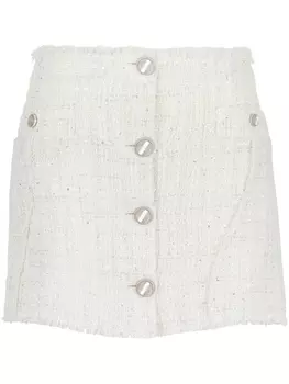 Gcds твидовая юбка мини, белый