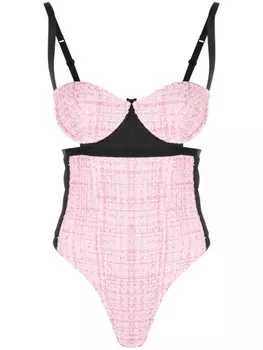 Gcds твидовое боди с пайетками, розовый