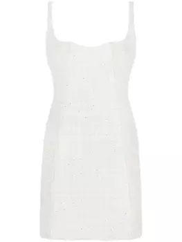 Gcds твидовое платье мини, белый