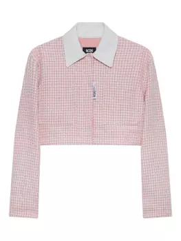 GCDS твидовый пиджак, розовый