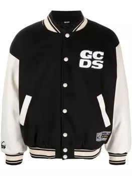 Gcds two-tone logo-patch bomber jacket, черный