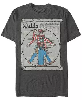 Где уолдо? мужская футболка vitruvian waldo с коротким рукавом Fifth Sun, мульти