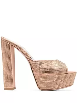 Gedebe декорированные мюли Jery на платформе, нейтральный цвет