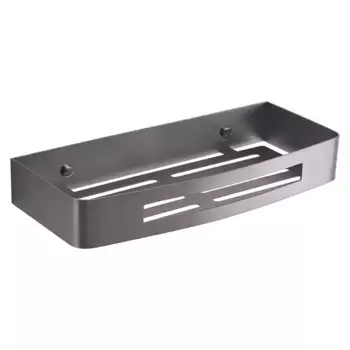 Gedy Прямоугольная мыльница для душа Нерва Геди, черный металлик