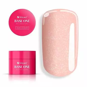 Gel Base One Shimmer Vanillia Rose 50 г Самовыравнивающийся гель для наращивания ногтей Silcare