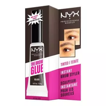 Гель для бровей Brow Glue, придающий форму бровям NYX Professional Makeup, цвет 05 black, 5 гр