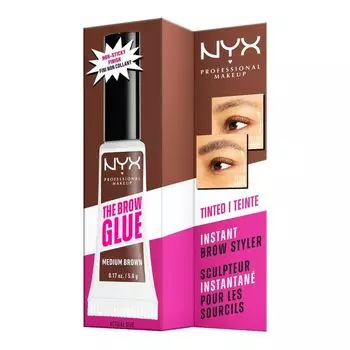 Гель для бровей Brow Glue, придающий форму бровям NYX Professional Makeup, цвет 03 warm brown, 5 гр