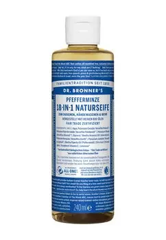 Гель для душа 18-IN-1 NATURAL SOAP Dr. BronnerS, цвет pfefferminze