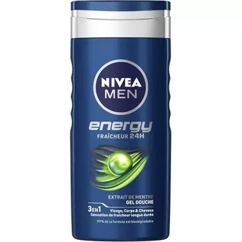 Гель для душа 3-в-1 для мужчин Энергия 250 мл Nivea