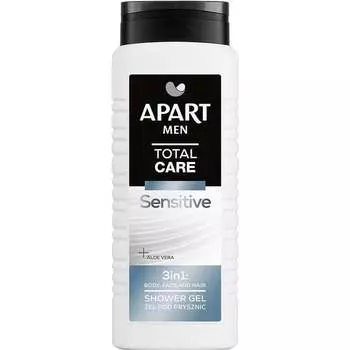 Гель для душа, 500 мл Apart, 3in1 Men Total Care Sensitive