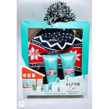 Гель для душа «Альпийский шик» с мятой и шнапсом, лосьон для тела и вязаная шапка-бини, Accentra