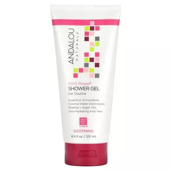 Гель для душа Andalou Naturals успокаивающий 1000 роз, 251мл