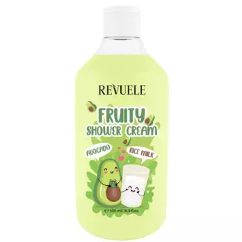 Гель для душа crema de ducha de aguacate y leche de arroz fruity shower cream Revuele, объем 500 мл