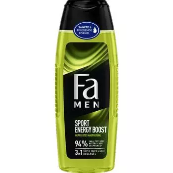 Гель для душа для тела, волос и лица 3 в 1 Sport Energy Boost Fa Men, 250 ml
