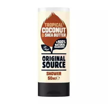 Гель для душа дорожного размера Tropical Coconut & Shea Butter Original Source, 50 ml