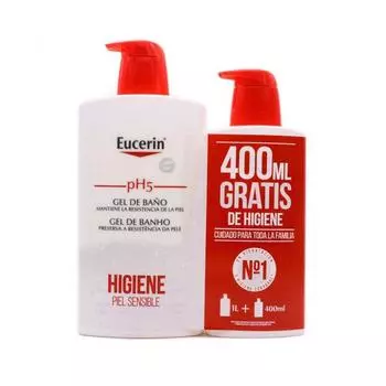 Гель для душа Eucerin Ph5, 1000 мл + 400 мл