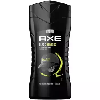 Гель для душа gel de ducha 3 en 1 black remixed bizarrap Axe, объем 250 мл