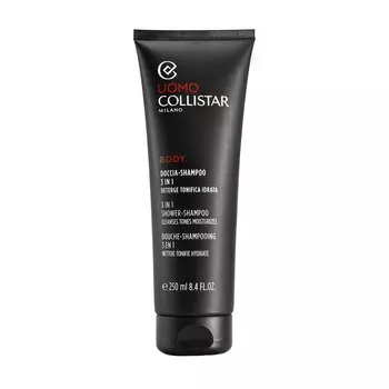 Гель для душа и шампунь для мужчин shower shampoo 3in1 Collistar, 250 мл