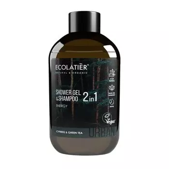 Гель для душа и шампунь для волос Urban Energy 2в1 Ecolatier, 600 мл