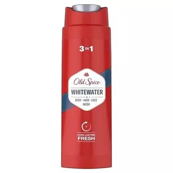 Гель для душа и шампунь Whitewater для мужчин, 400 мл, 3-в-1, волосы на теле, очищение лица, длительная свежесть, Old Spice