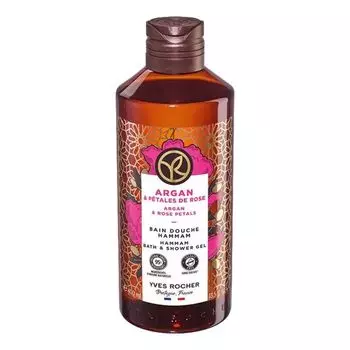 Гель для душа и ванны «Хаммам» с аргановым маслом и лепестками роз Yves Rocher, 400 мл