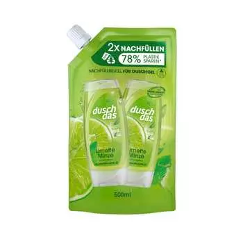 Гель для душа лайм Мятный сменный блок 500мл duschdas