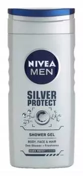 Гель для душа Nivea Men Silver Protect для лица, тела и волос 250мл