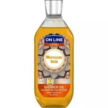 Гель для душа On Line Senses с марокканским золотым маслом, 500 мл, Forte Sweeden