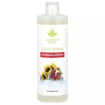 Гель для душа с гранатом и подсолнечником, 16 жидких унций (473 мл) Mild By Nature