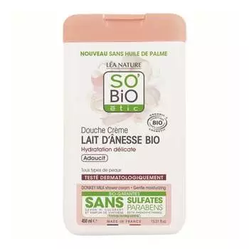 Гель для душа с ослиным молоком без сульфатов, 450 мл So Bio, So Bio etic