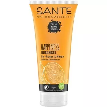 Гель для душа «Счастье» с тропическим ароматом, интенсивное увлажнение, 200 мл, Sante Naturkosmetik