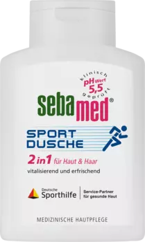 Гель для душа спортивный душ 2в1 для кожи Волосы 200мл sebamed