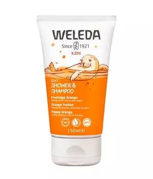 Гель для душа Weleda Kids 2in1 Shower & Shampoo Fruchtige Orange, 150 ml