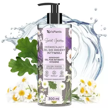 Гель для интимной гигиены для женщин с корой дуба и ромашкой, против раздражений и покраснений, средство для интимной гигиены pH-нейтральное для женщин - 300 мл Vis Plantis