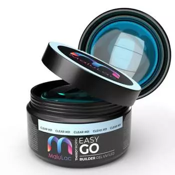 Гель для наращивания ногтей MaluLac tixo (с тиксотропией) EasyGo Clear 45г