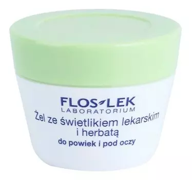 Гель для области вокруг глаз со скайлайтом и зеленым чаем FlosLek Laboratorium Eye Care