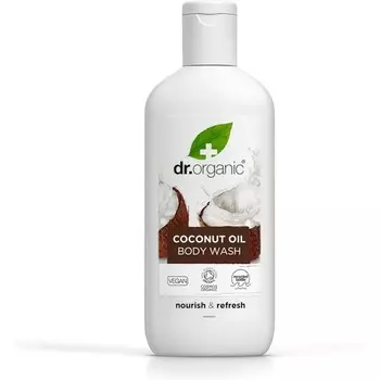 Гель для тела с кокосовым маслом первого отжима, натуральный веганский, увлажняющий, без парабенов и SLS, 250 мл, Dr Organic