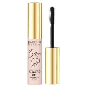 Гель для укладки бровей сверхсильной фиксации с эффектом ламинирования, 6 мл Eveline Cosmetics Brow&Go