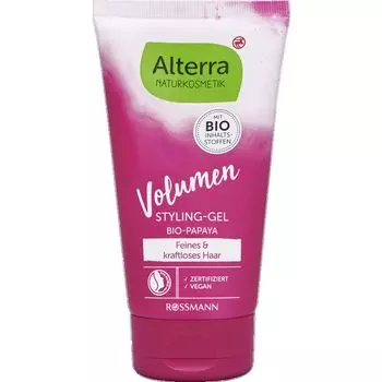 Гель для укладки органическая папайя и бамбук Alterra NATURKOSMETIK, 150 ml