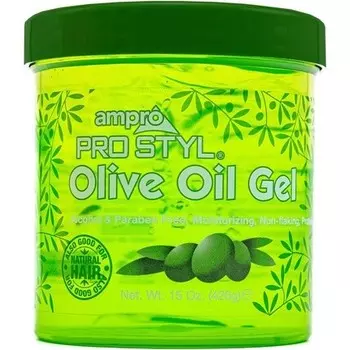 Гель для укладки Pro Styl Protein Увлажняет и формирует пряди Помогает защитить и увлажнить Усмиряет и придает блеск, не утяжеляя локоны Не содержит спирта и парабенов Оливковый 426 г Ampro