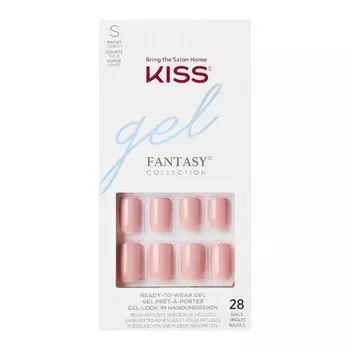 Гель-фэнтези для ногтей с лентами розового цвета, Kiss