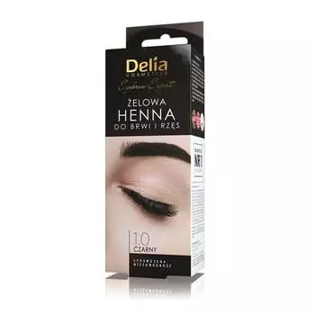 Гель-хна для бровей 1.0 Черный, 15 мл Delia Cosmetics