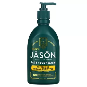 Гель Jason Natural для душа и тела для мужчин, цитрус и имбирь, 473 мл