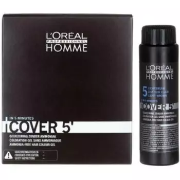 Гель-краска для волос L'Oreal Homme Grey Cover № 5 Светло-коричневый 50 мл