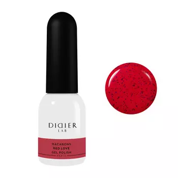 Гель-Лак для ногтей macarons gel polish Didier Lab, цвет red love, 10 мл